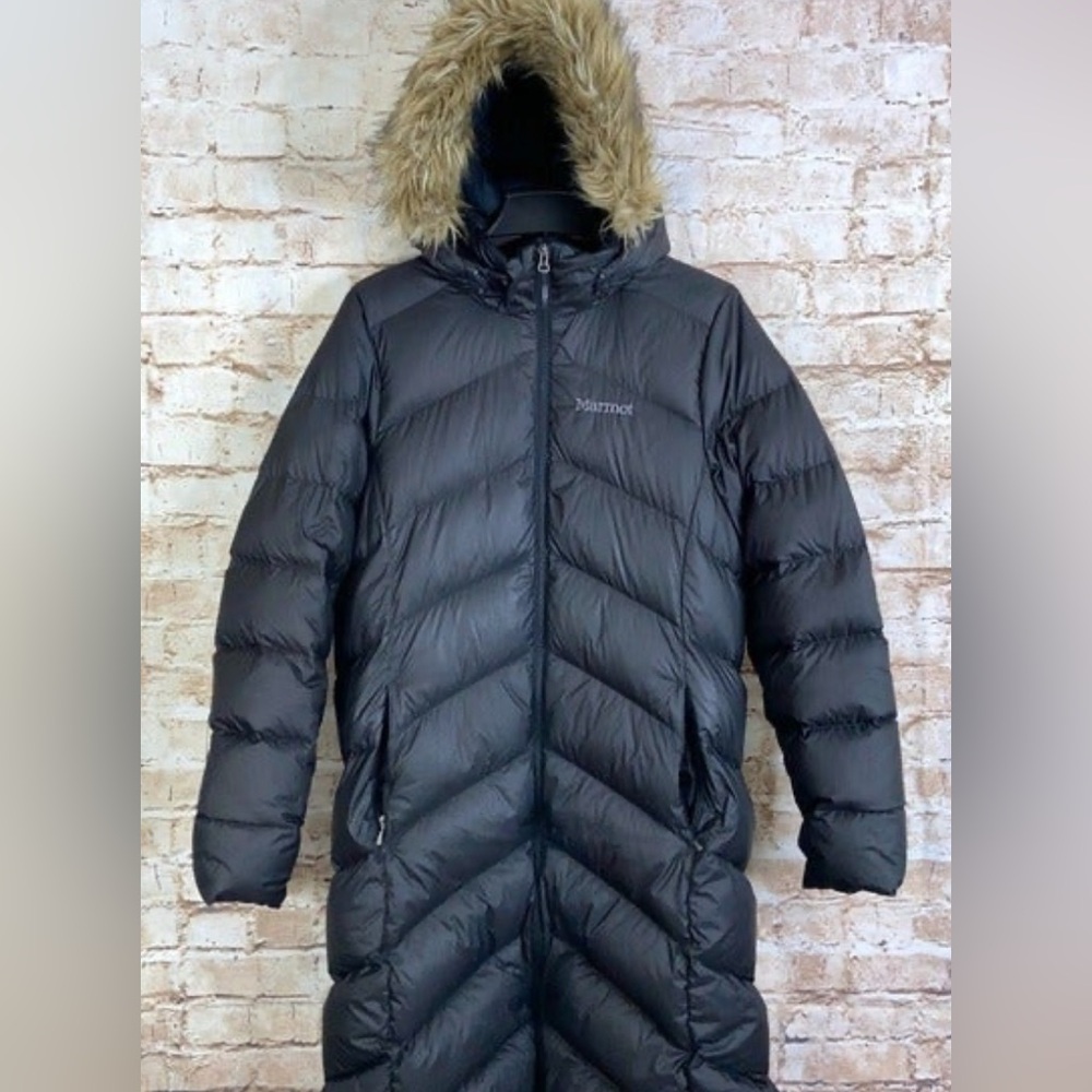 Marmot Women’s Montreaux Long Puffer Coat Black Size XL
